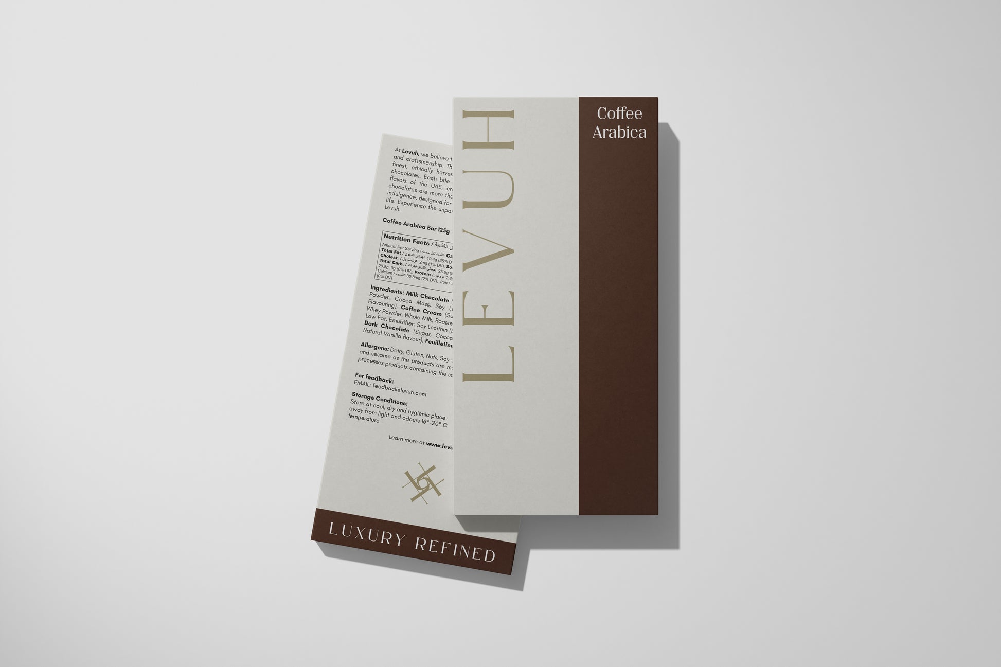 Coffee Arabica Chocolate Bar 125g - Levuh